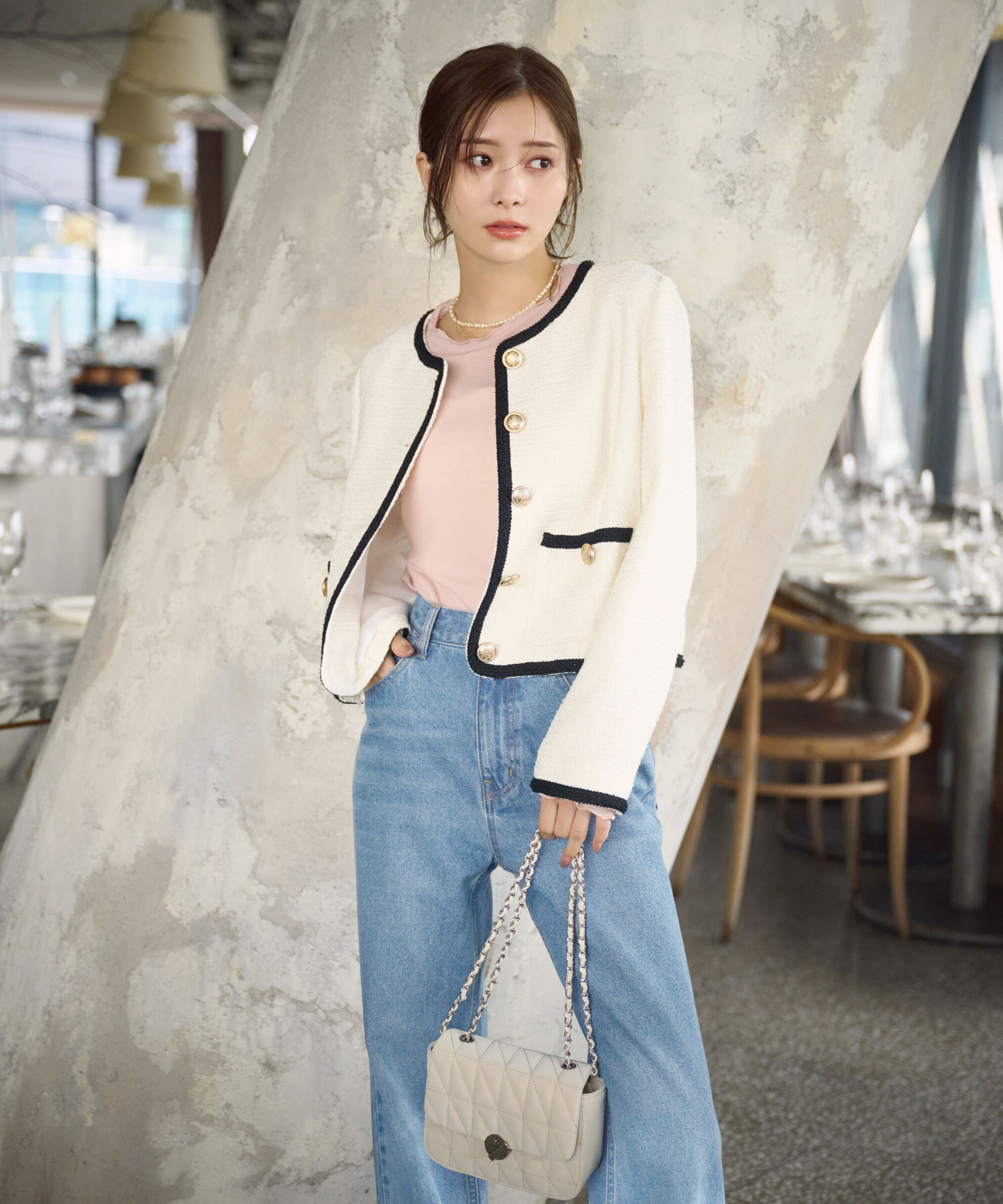 PROPORTION BODY DRESSING「ツイードジャケット」|ブルゾン・スタジャン|