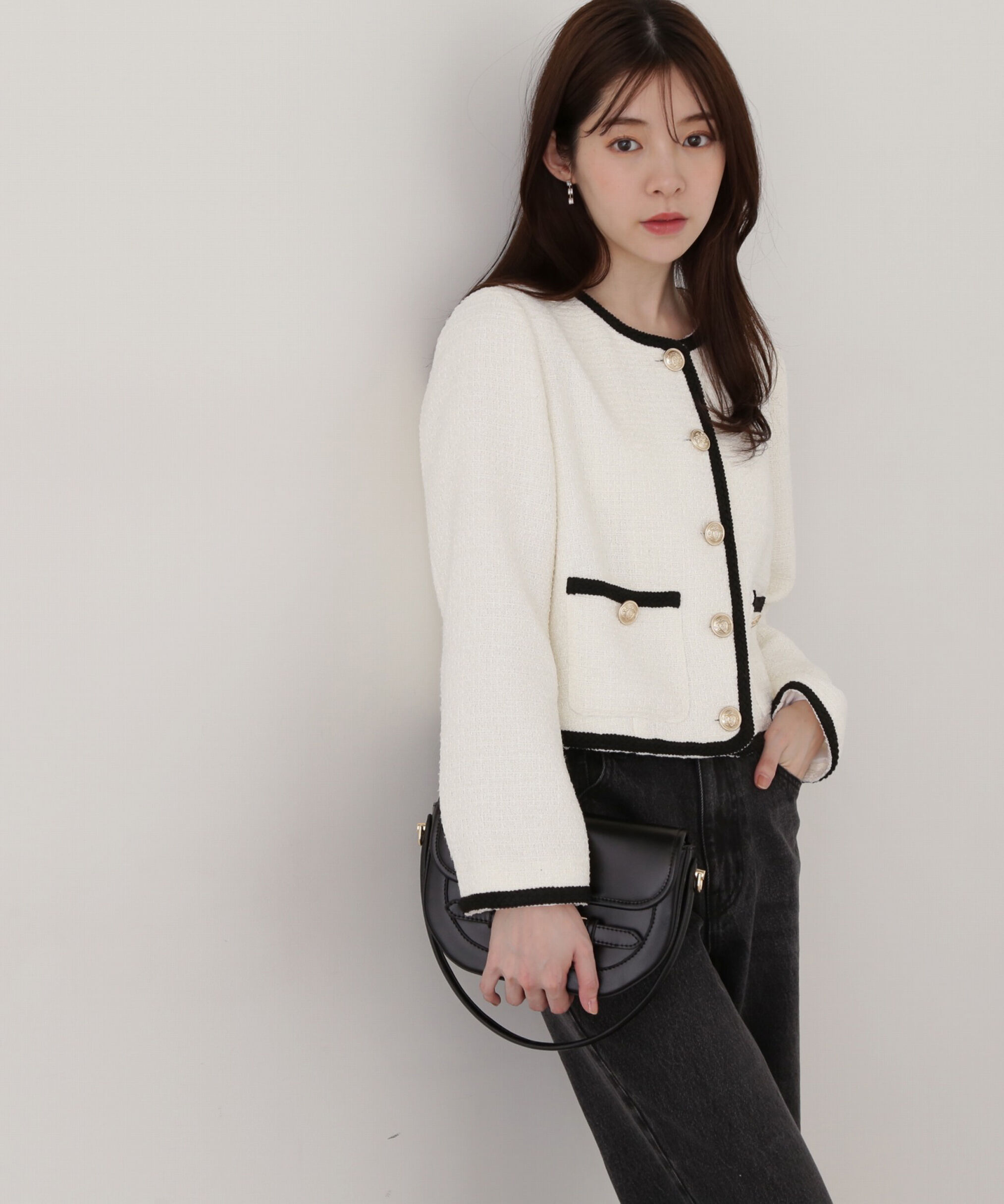 PROPORTION BODY DRESSING「ツイードジャケット」|ブルゾン・スタジャン|