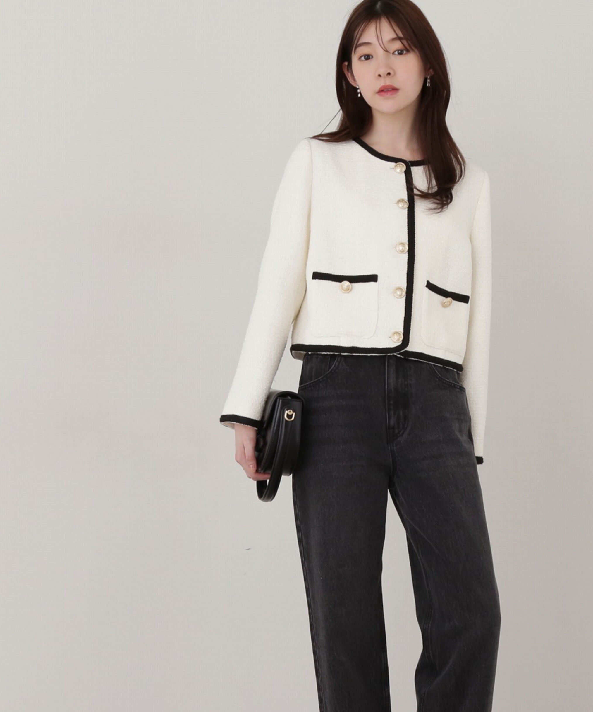 PROPORTION BODY DRESSING「ツイードジャケット」|ブルゾン・スタジャン|