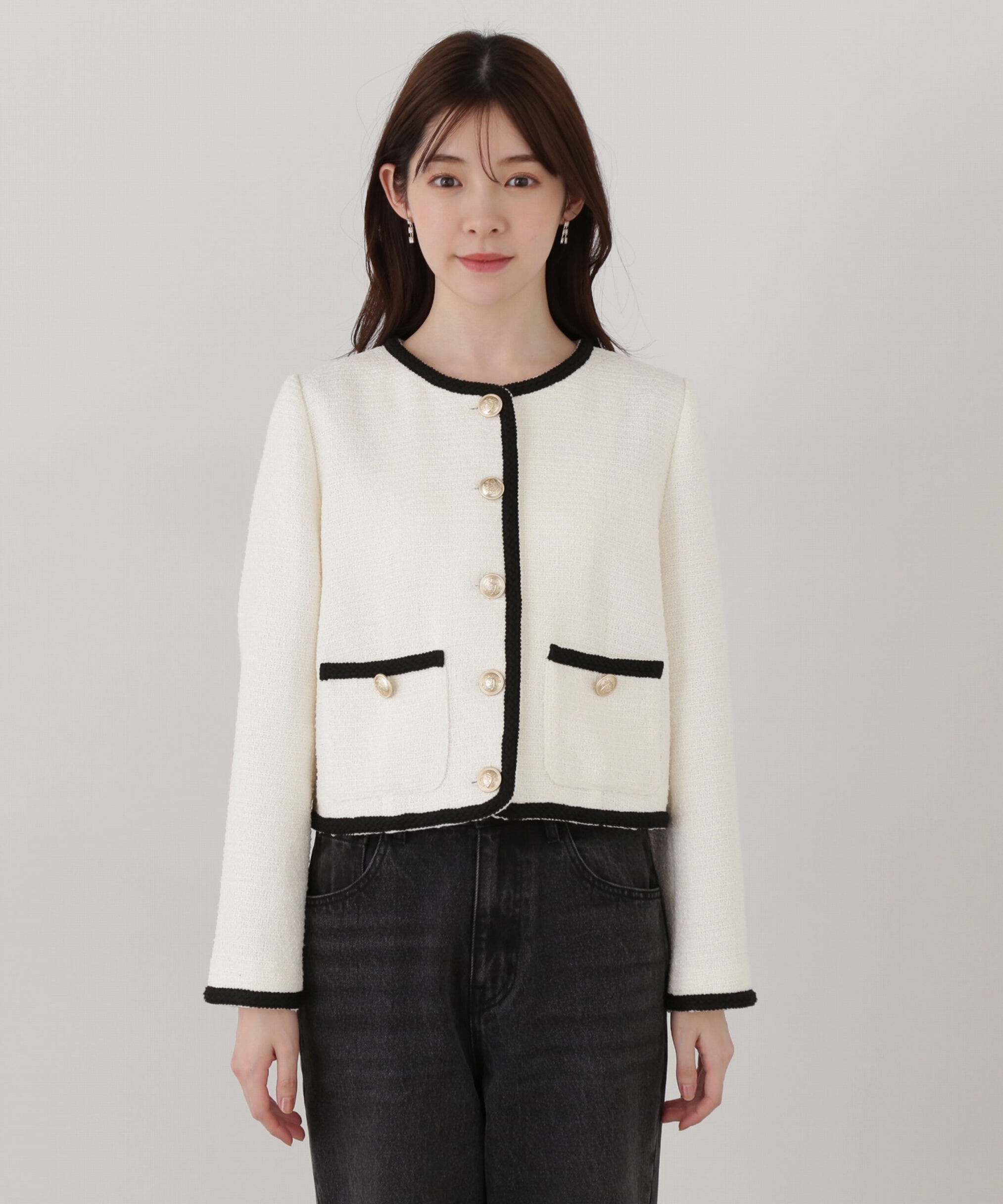 PROPORTION BODY DRESSING「ツイードジャケット」|ブルゾン・スタジャン|