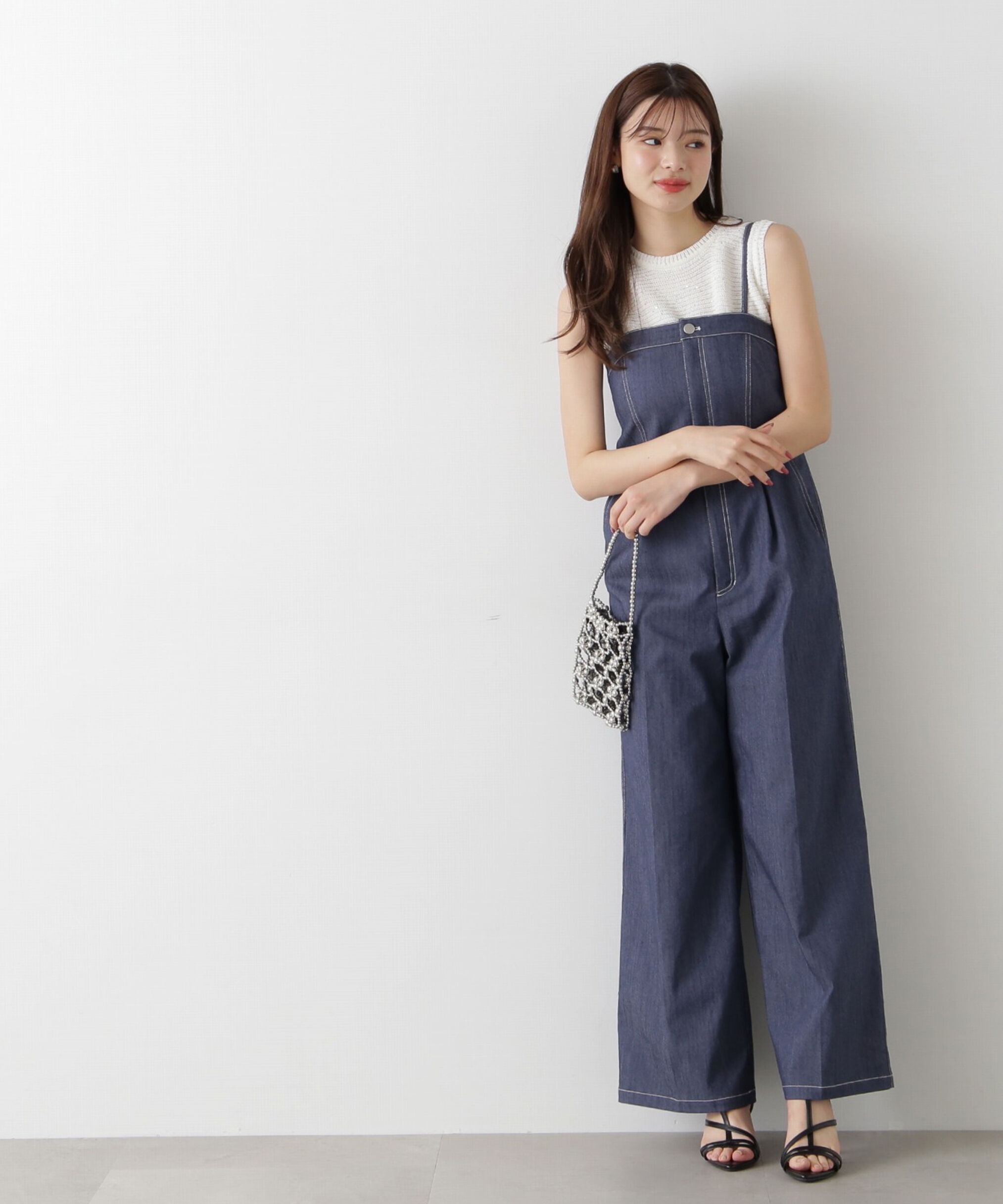 PROPORTION BODY DRESSING「スパンコールノースリニット」|ニット・セーター|