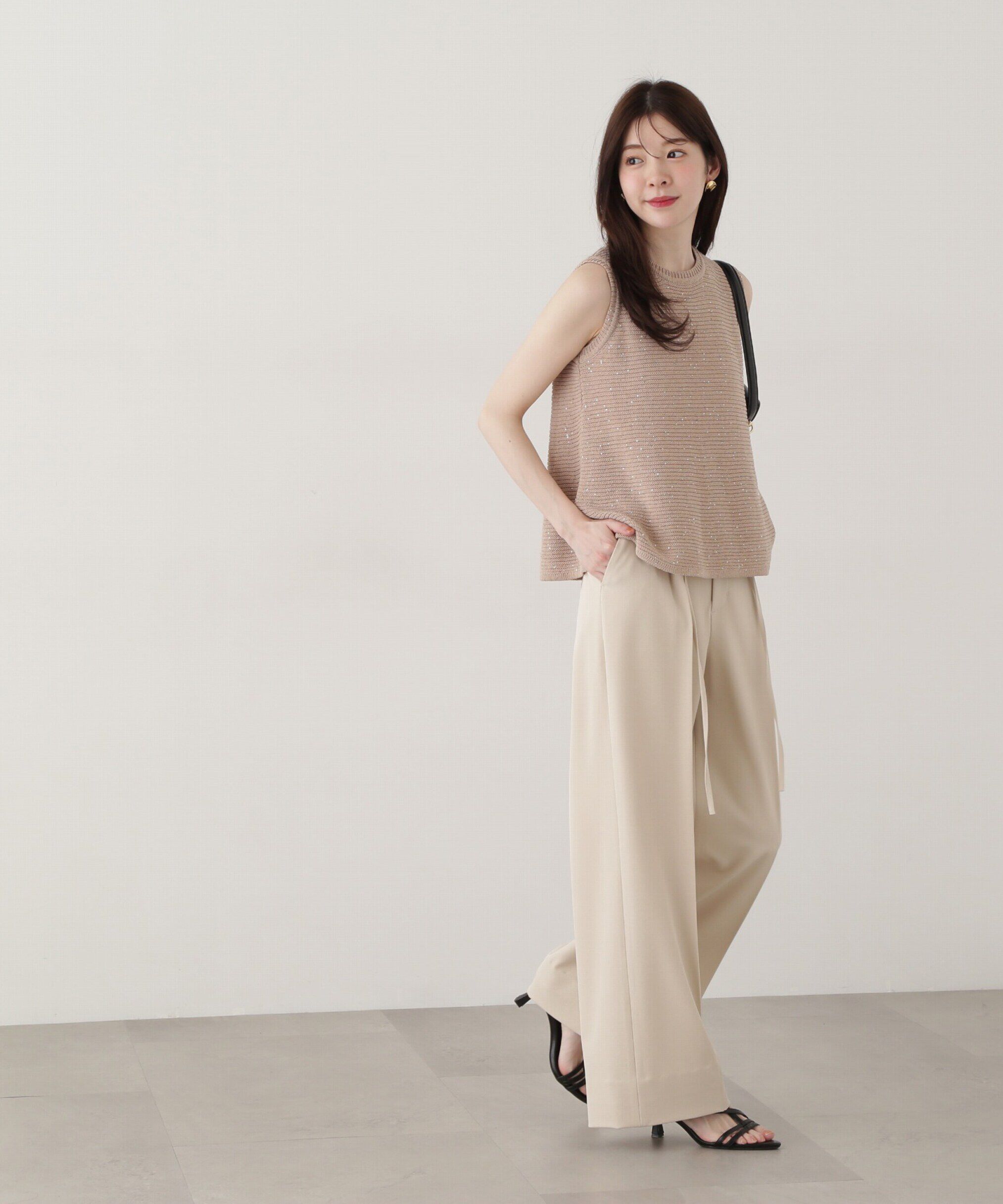 PROPORTION BODY DRESSING「スパンコールノースリニット」|ニット・セーター|