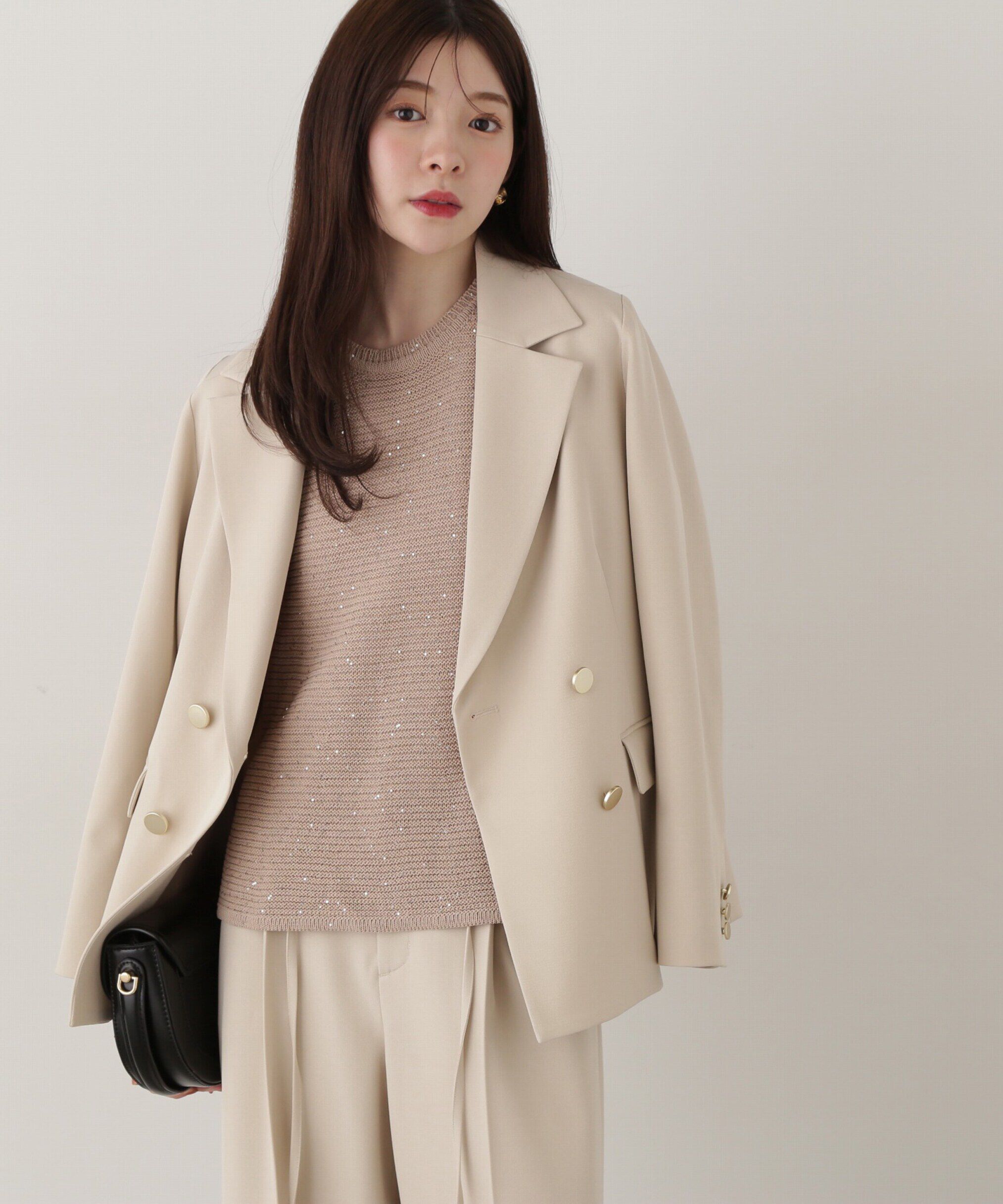 PROPORTION BODY DRESSING「スパンコールノースリニット」|ニット・セーター|