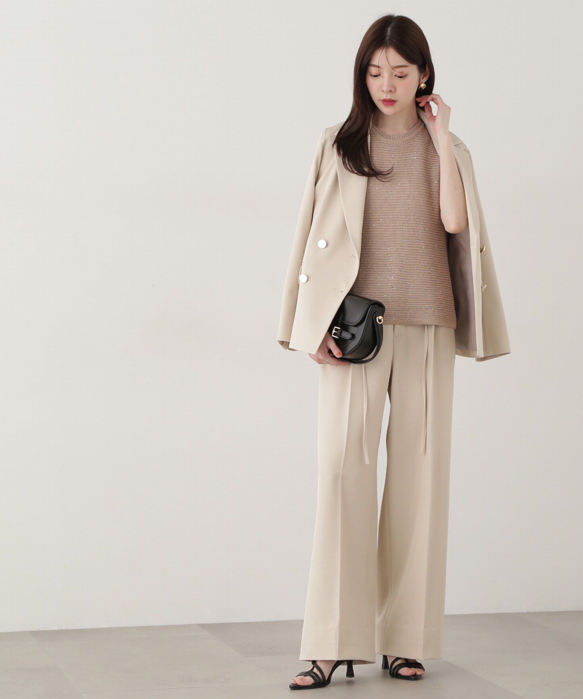 PROPORTION BODY DRESSING「スパンコールノースリニット」|ニット・セーター|