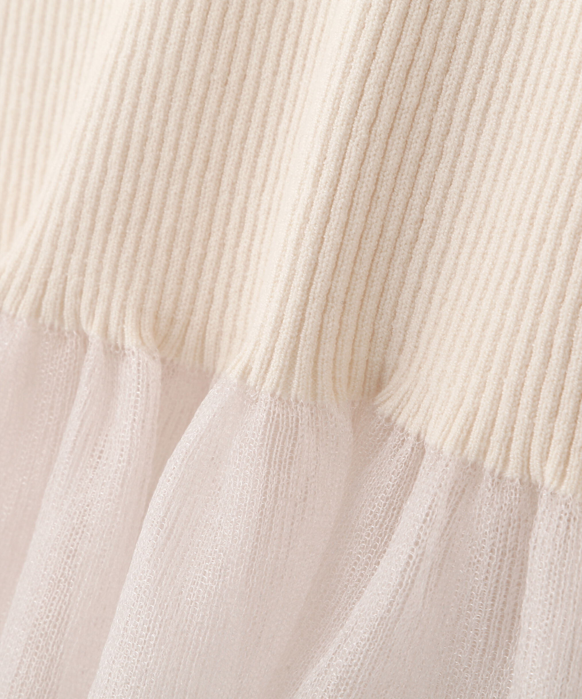 PROPORTION BODY DRESSING「シアー切り替えペプラムニット」|ニット・セーター|