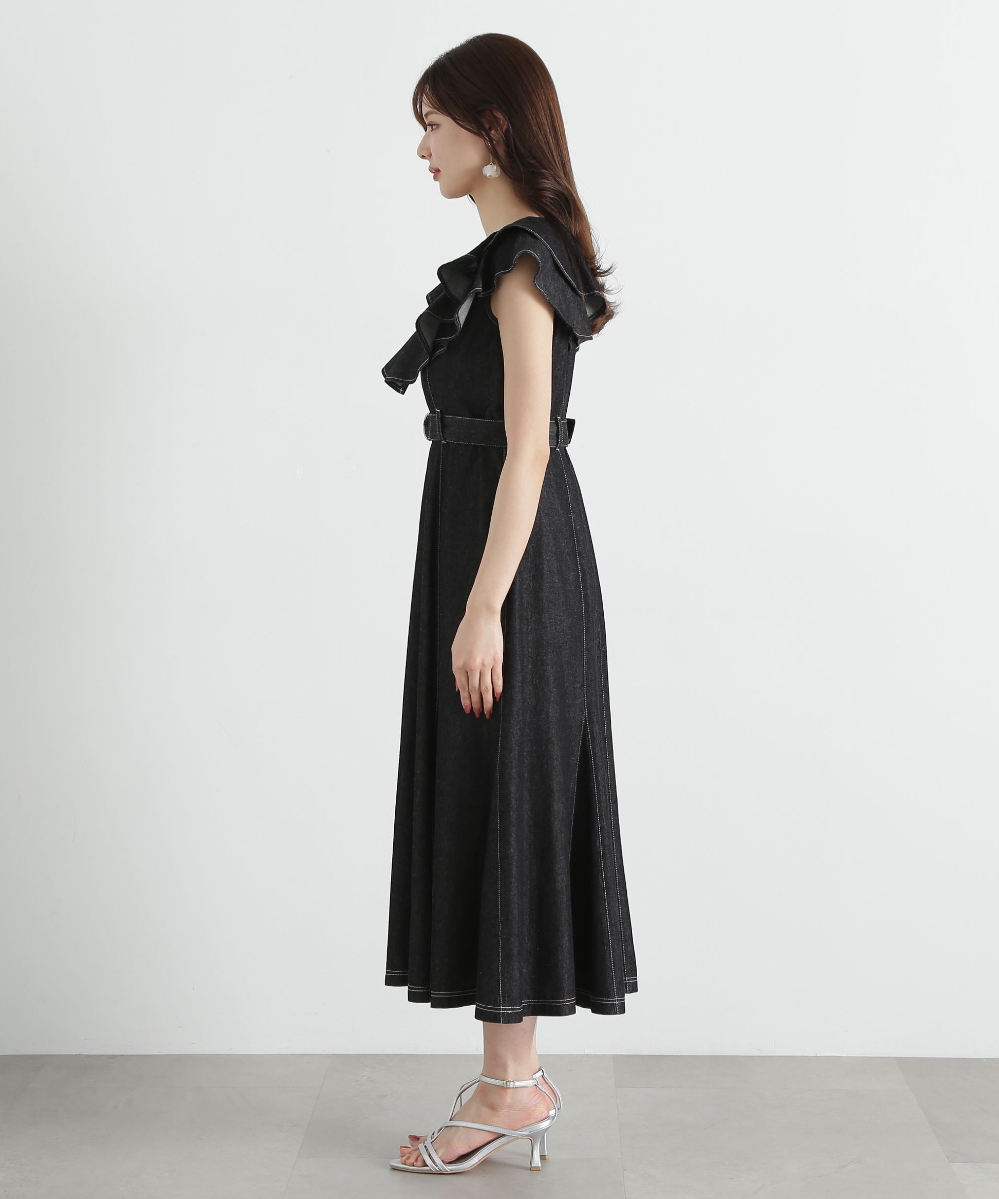 PROPORTION BODY DRESSING「《EDIT COLOGNE》フリルデニムワンピース」|ワンピース|