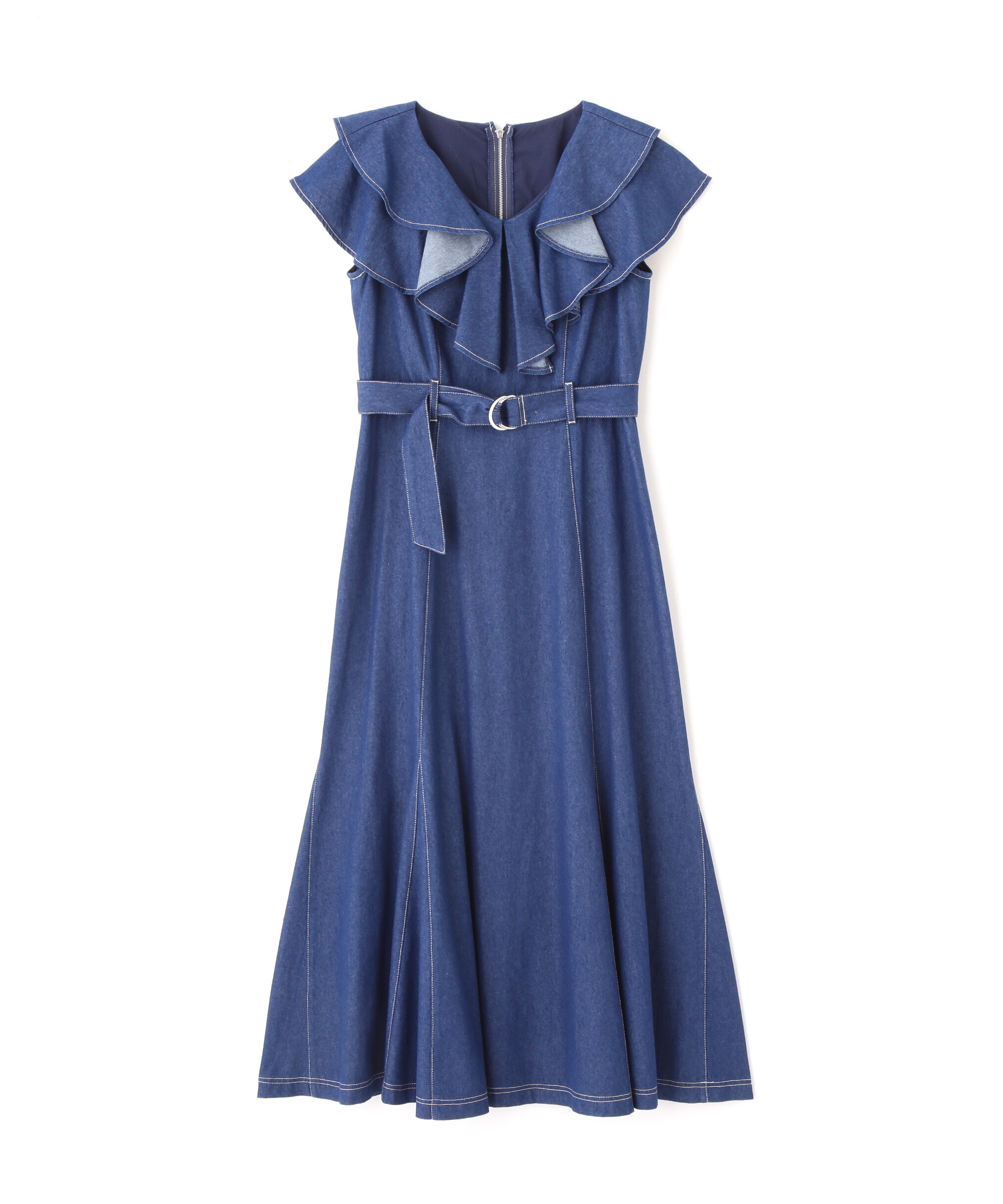 PROPORTION BODY DRESSING「《EDIT COLOGNE》フリルデニムワンピース」|ワンピース|