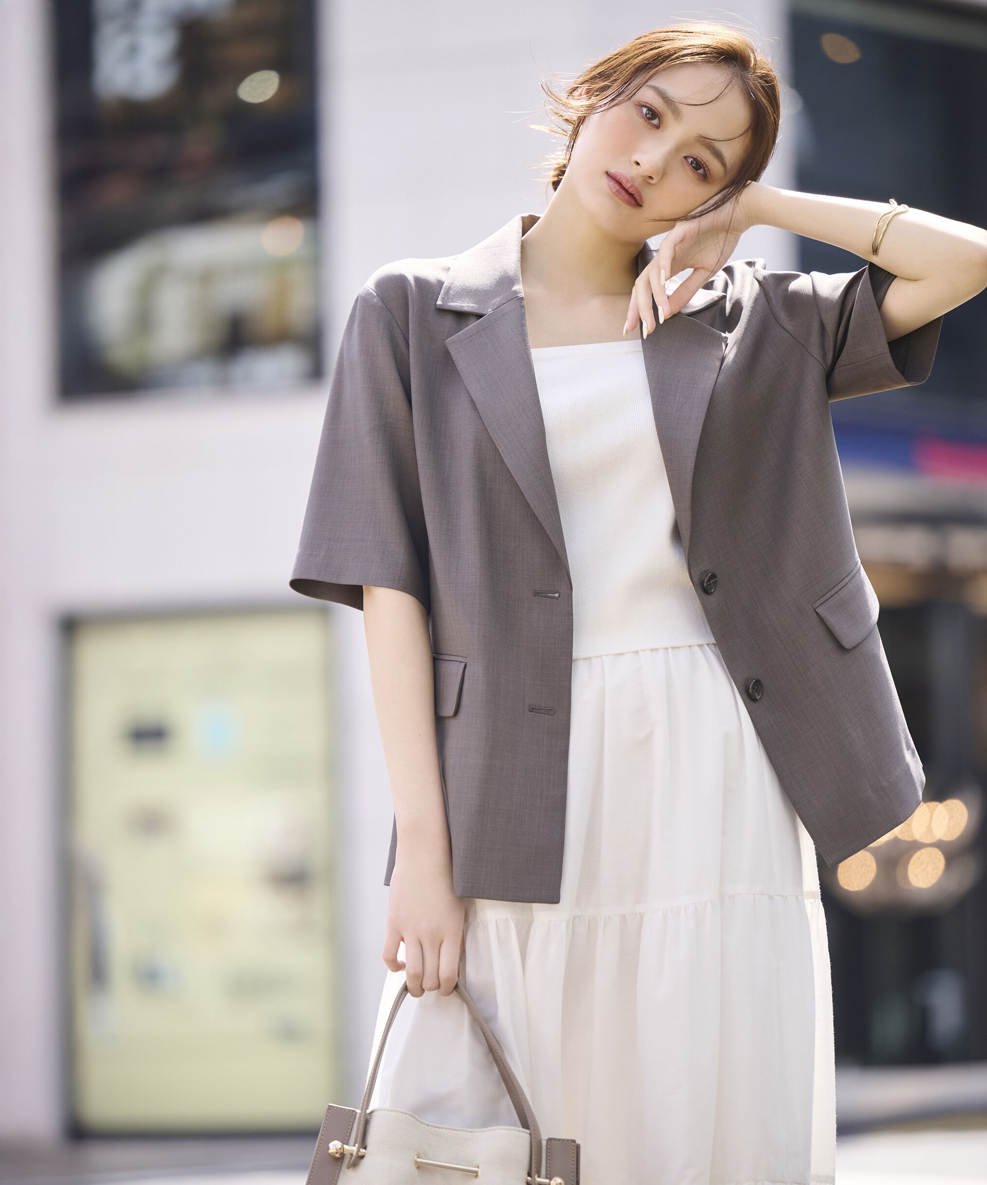 PROPORTION BODY DRESSING「ハーフジャケット」|その他|チャコール2