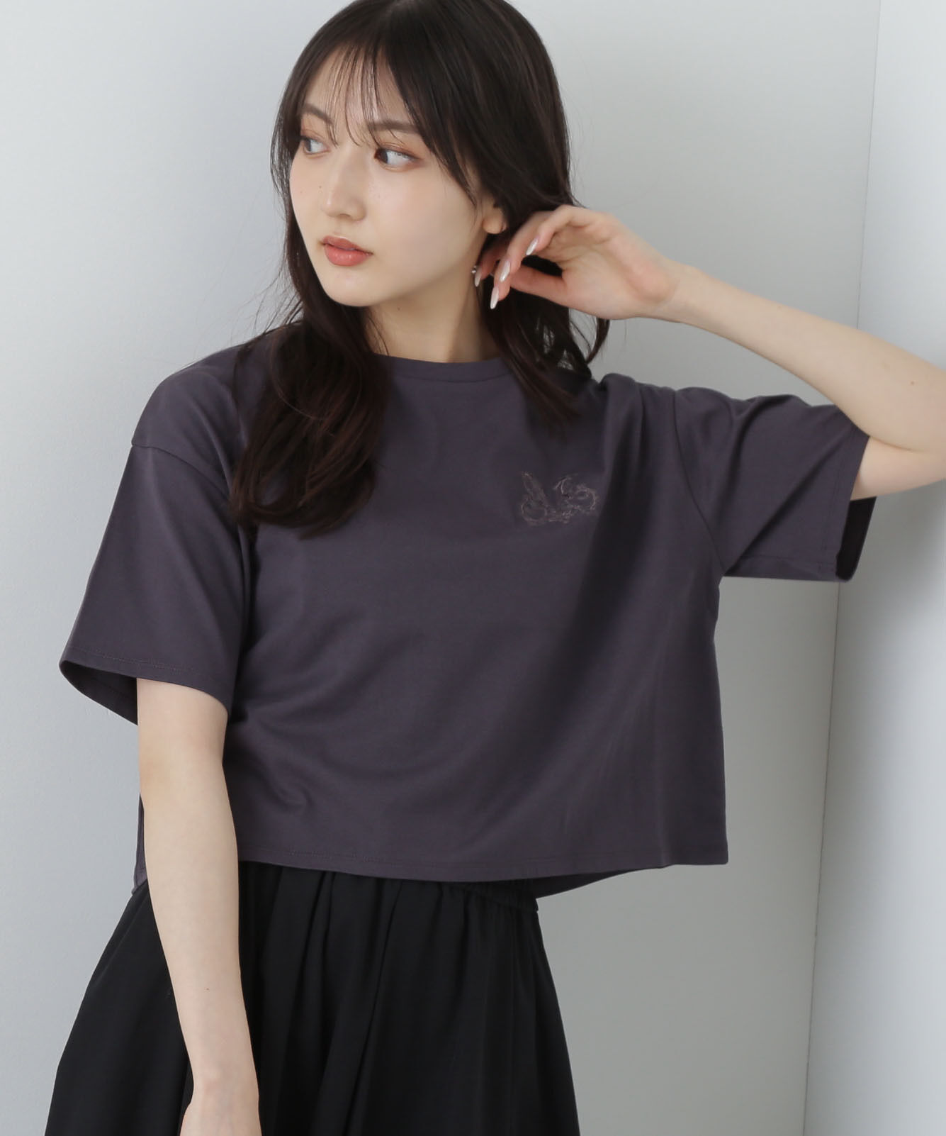 PROPORTION BODY DRESSING「ワンポイント刺繍Tシャツ」|Tシャツ・カットソー|