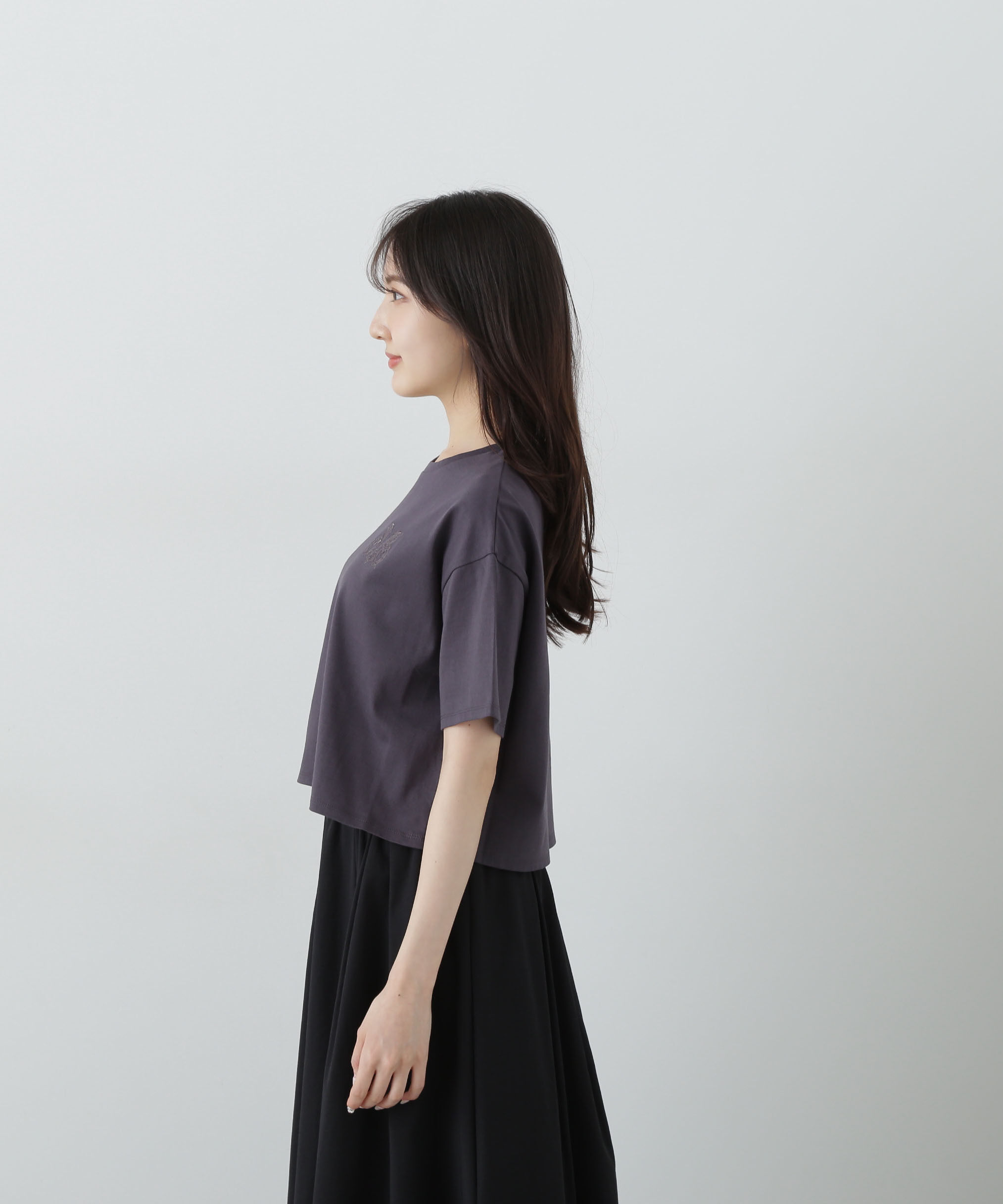 PROPORTION BODY DRESSING「ワンポイント刺繍Tシャツ」|Tシャツ・カットソー|