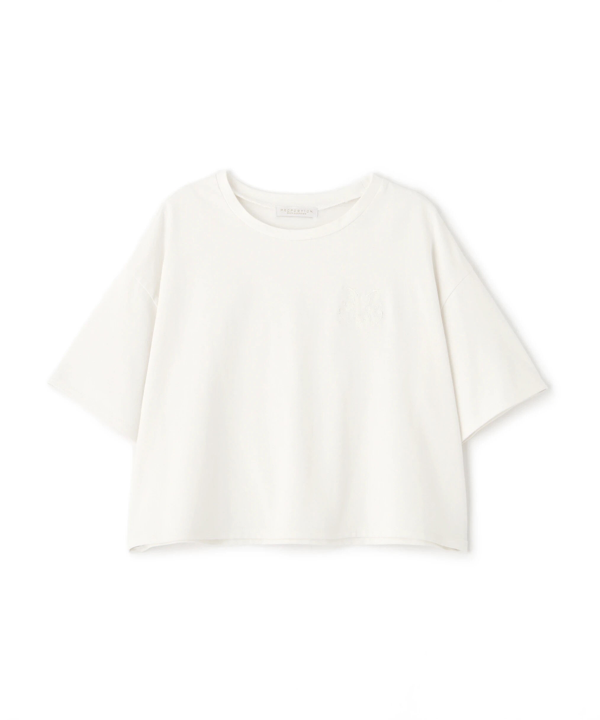 PROPORTION BODY DRESSING「ワンポイント刺繍Tシャツ」|Tシャツ・カットソー|