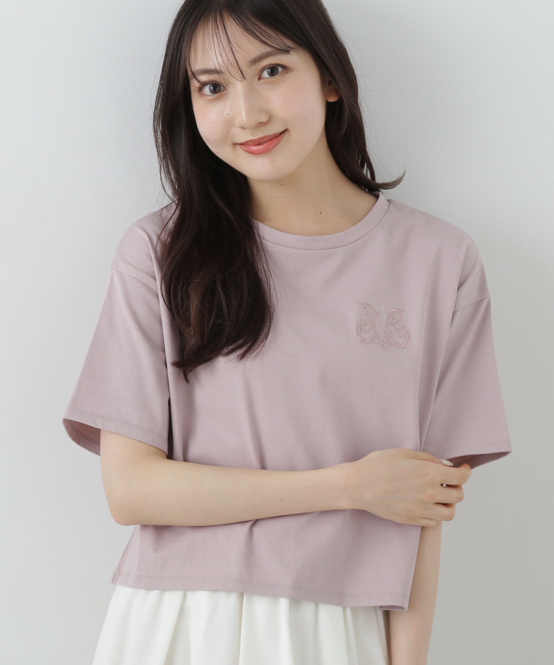 PROPORTION BODY DRESSING「ワンポイント刺繍Tシャツ」|Tシャツ・カットソー|