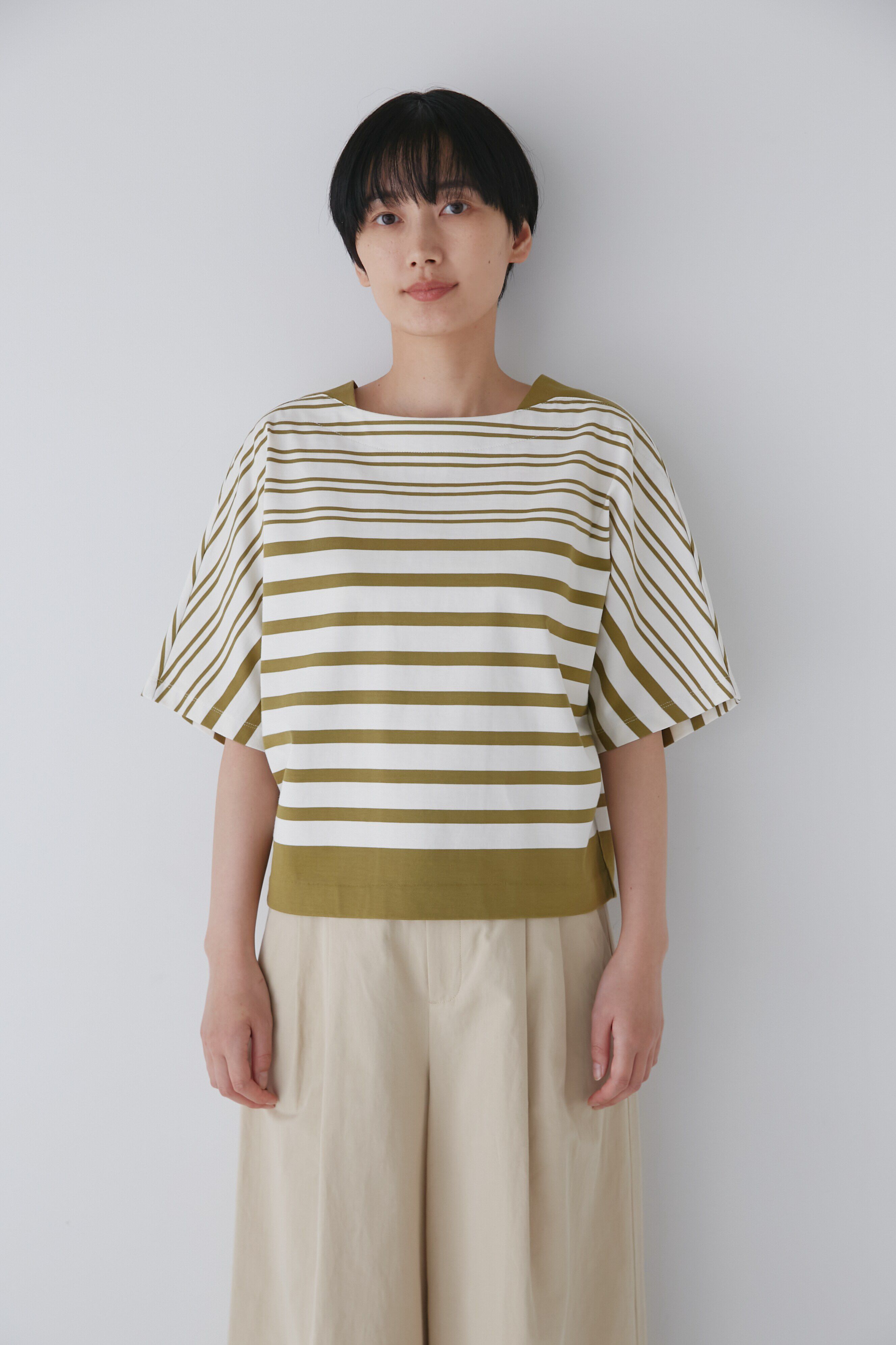  「天竺パネルボーダープルオーバー」|Tシャツ・カットソー|