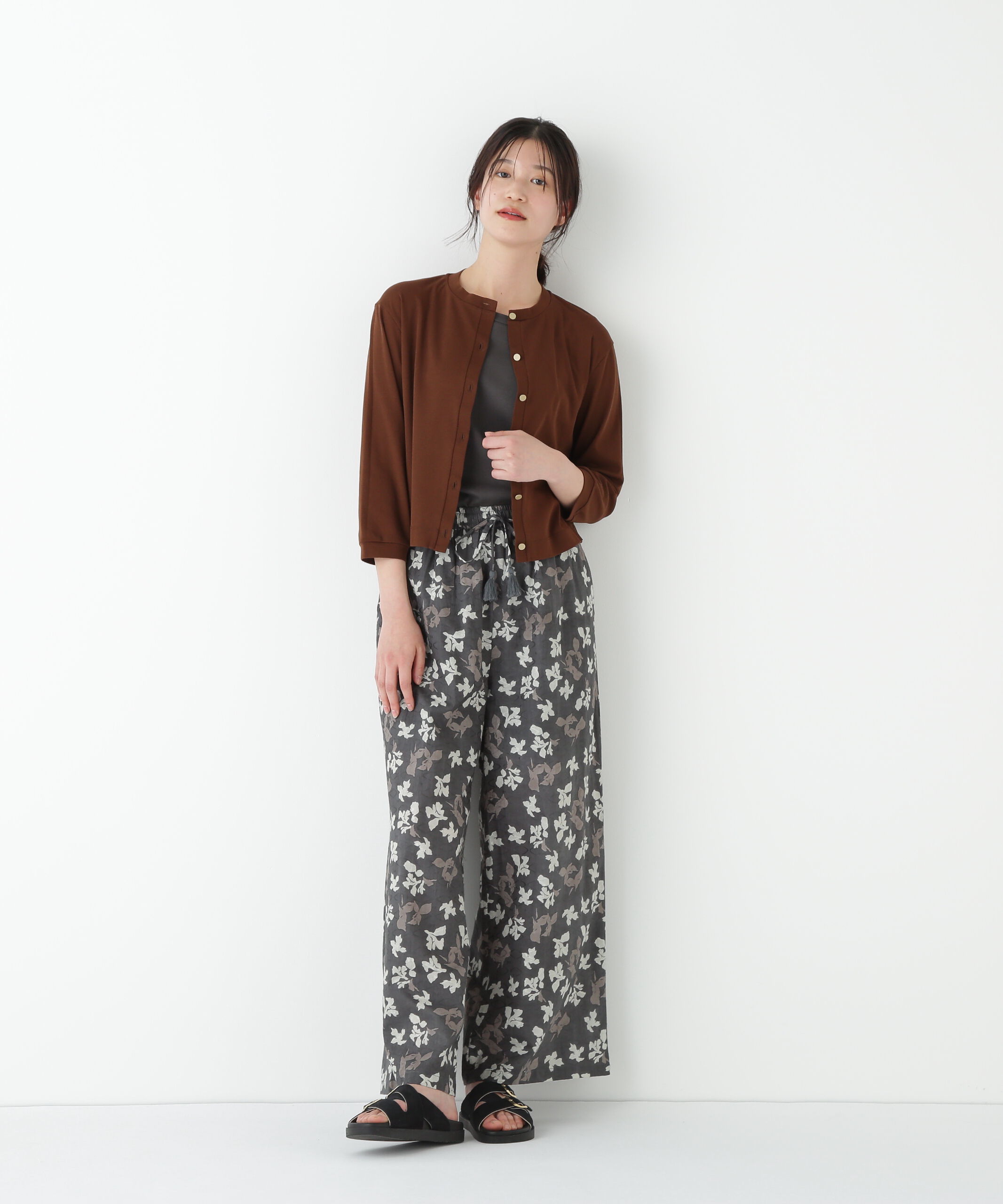  「◆クルーネックフライスカットソーカーディガン」|Tシャツ・カットソー|