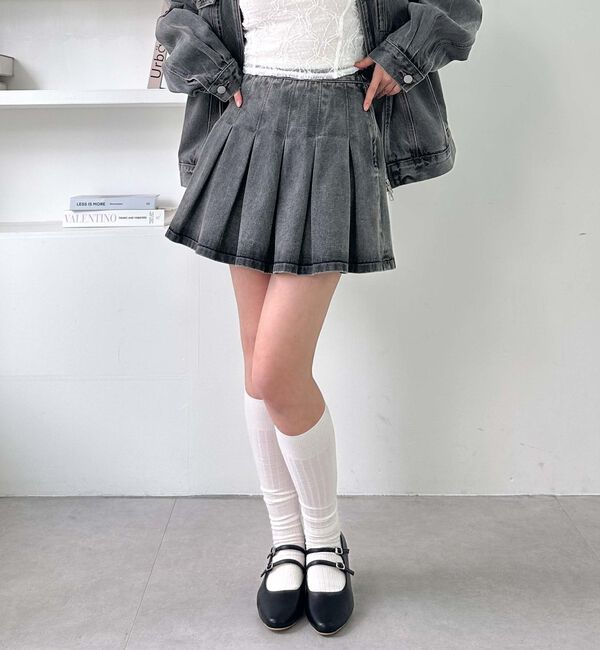 archives「デニムプリーツミニスカート」|スカート|