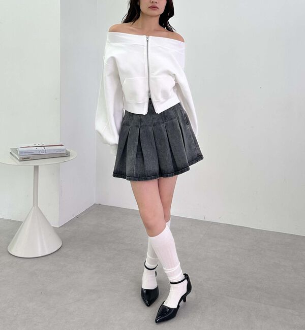 archives「デニムプリーツミニスカート」|スカート|