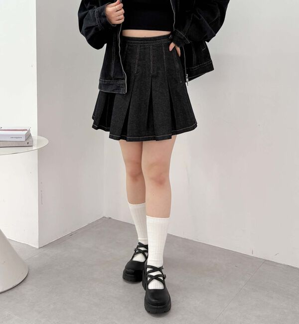 archives「デニムプリーツミニスカート」|スカート|