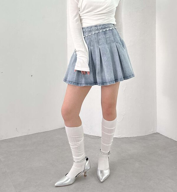 archives「デニムプリーツミニスカート」|スカート|