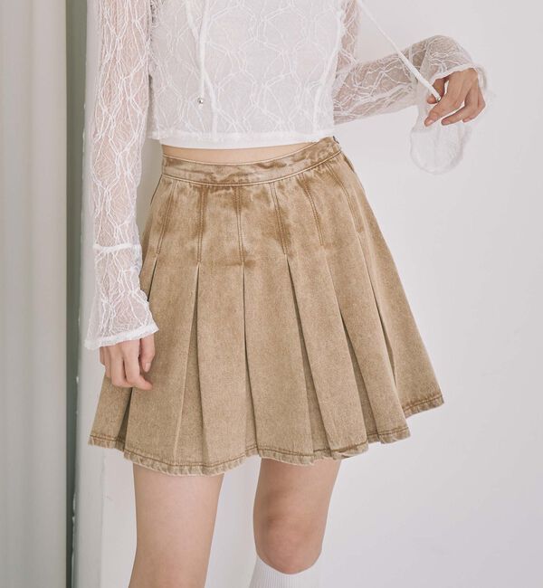 archives「デニムプリーツミニスカート」|スカート|