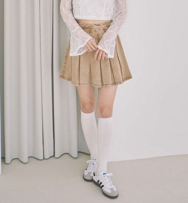 archives「デニムプリーツミニスカート」|スカート|