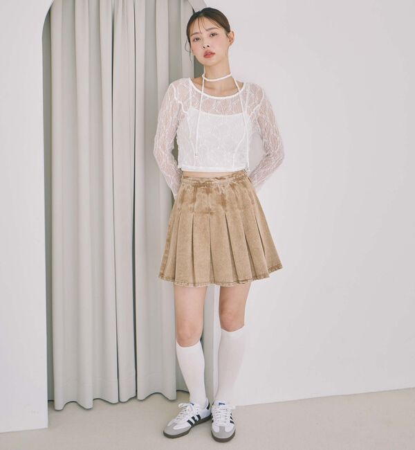 archives「デニムプリーツミニスカート」|スカート|