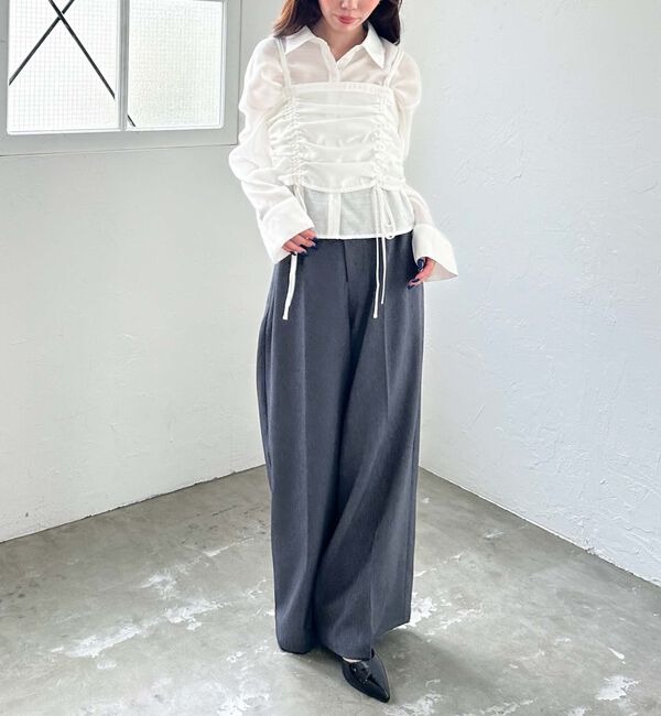 archives「ドロストビスチェ&times;シャツＳＥＴ」|カーディガン|