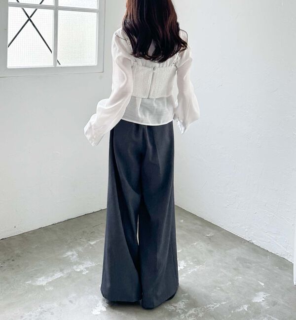 archives「ドロストビスチェ&times;シャツＳＥＴ」|カーディガン|