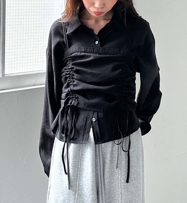 archives「ドロストビスチェ&times;シャツＳＥＴ」|カーディガン|