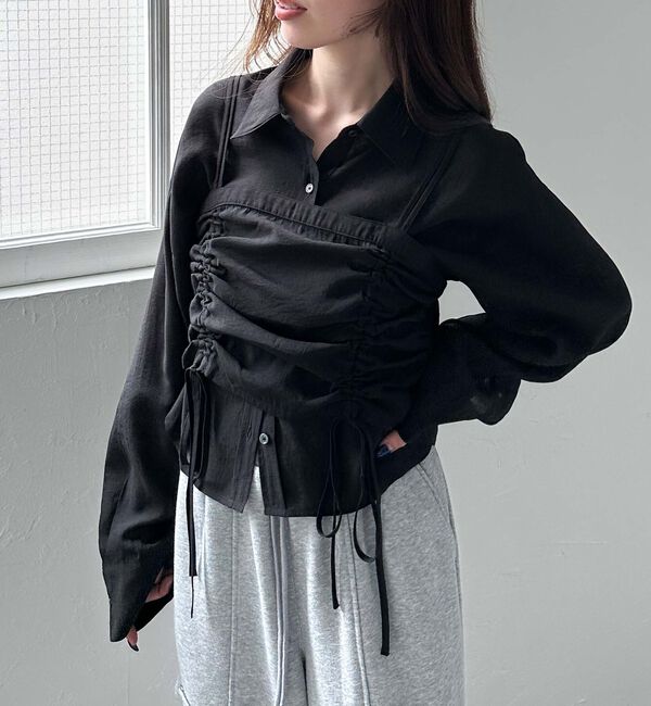 archives「ドロストビスチェ&times;シャツＳＥＴ」|カーディガン|