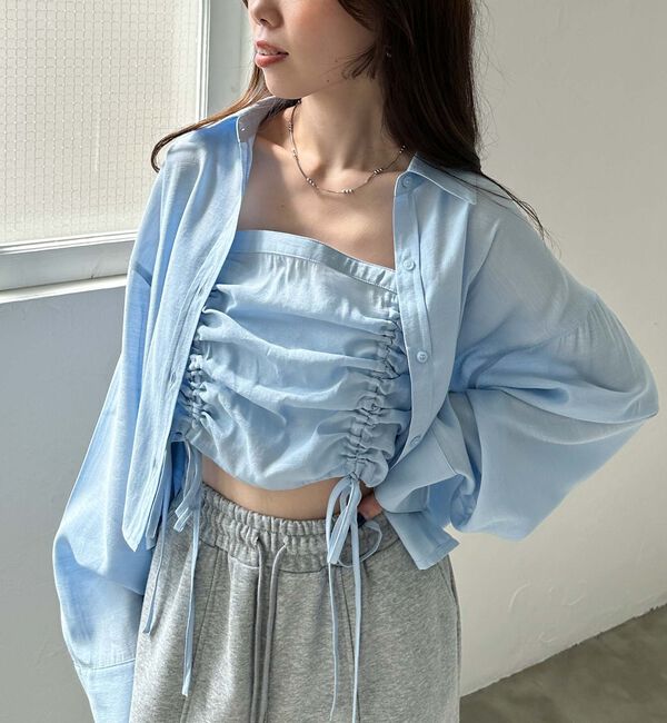 archives「ドロストビスチェ&times;シャツＳＥＴ」|カーディガン|