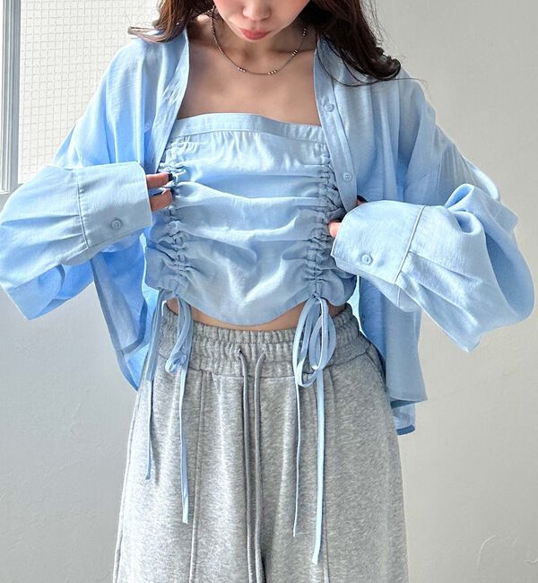 archives「ドロストビスチェ&times;シャツＳＥＴ」|カーディガン|