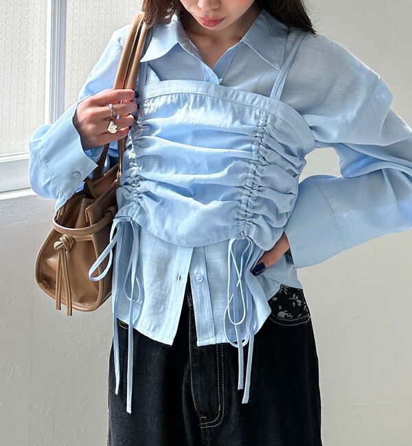 archives「ドロストビスチェ&times;シャツＳＥＴ」|カーディガン|