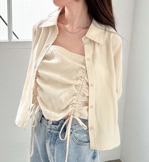 archives「ドロストビスチェ&times;シャツＳＥＴ」|カーディガン|