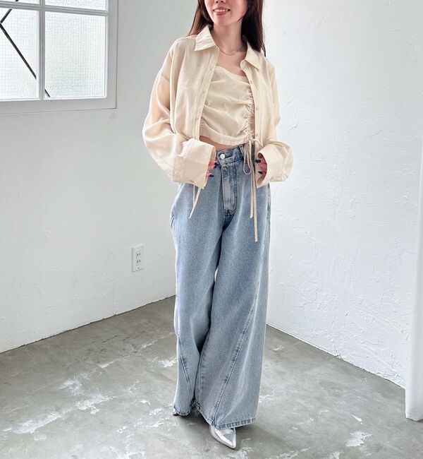 archives「ドロストビスチェ&times;シャツＳＥＴ」|カーディガン|