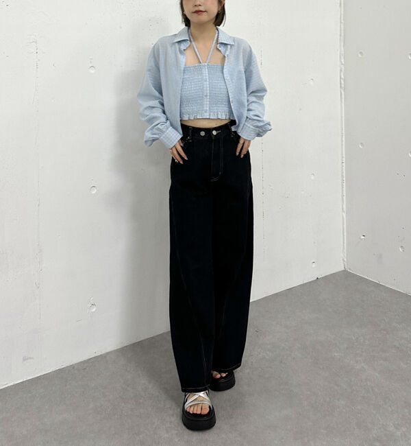 archives「チェックシャーリングビスチェ&times;シャツＳＥＴ」|カーディガン|