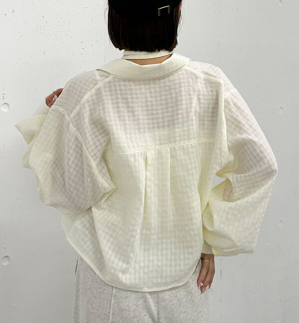 archives「チェックシャーリングビスチェ&times;シャツＳＥＴ」|カーディガン|