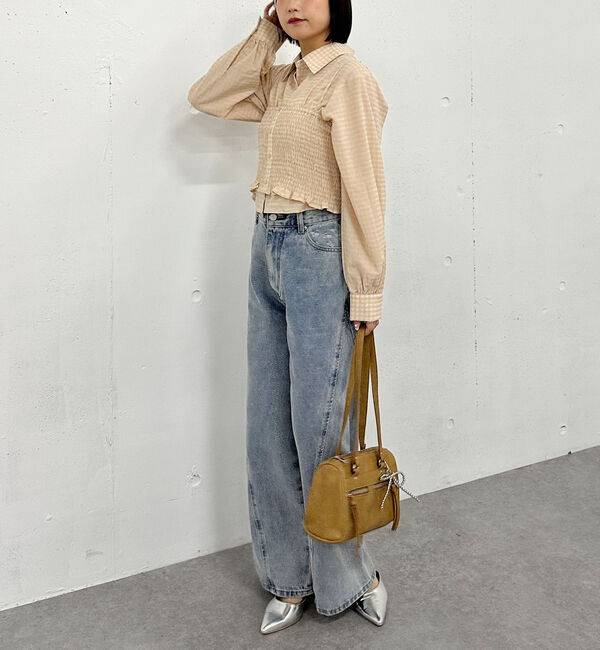 archives「チェックシャーリングビスチェ&times;シャツＳＥＴ」|カーディガン|