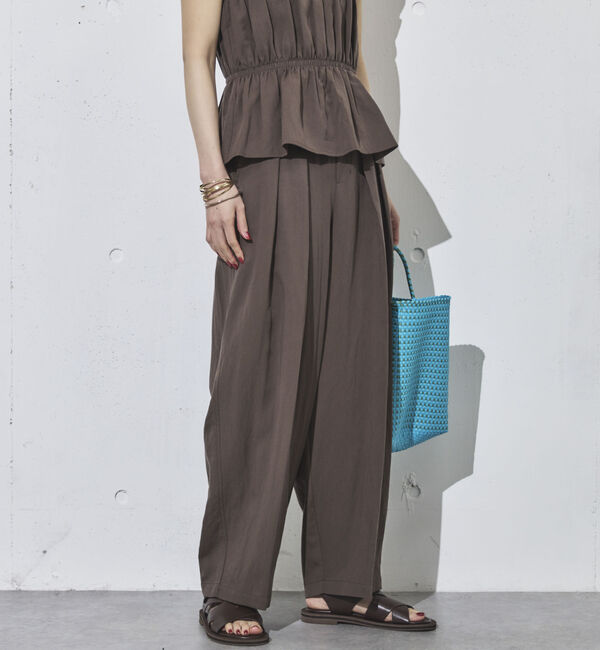 Doux archives「２タックコクーンパンツ」|チノ|BROWN