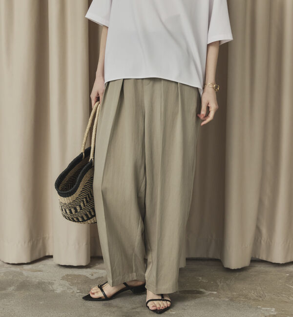 Doux archives「２タックコクーンパンツ」|チノ|KHAKI