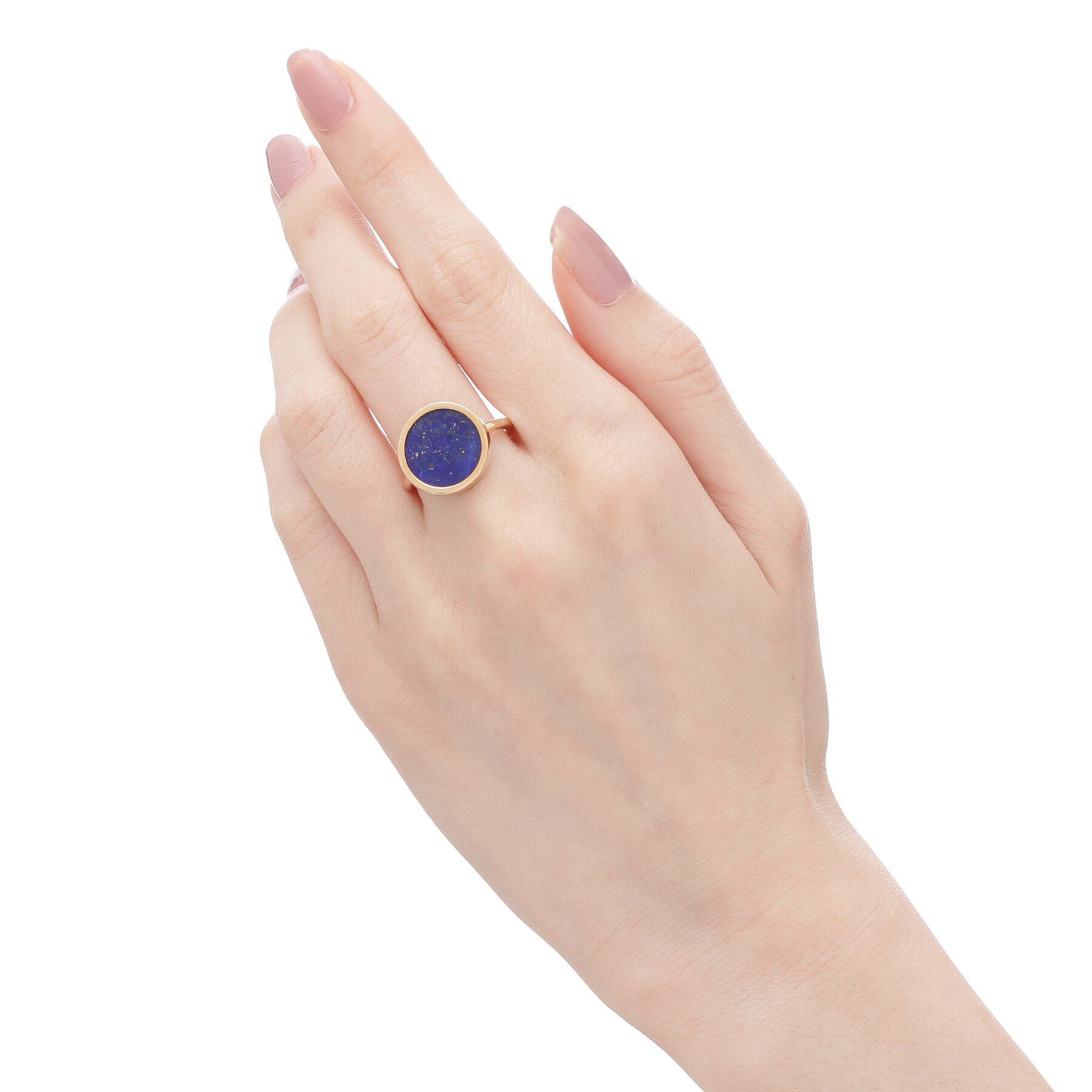 COCOSHNIK「K10カラーストーン（ラピスラズリ） スライスカット リング」|リング|