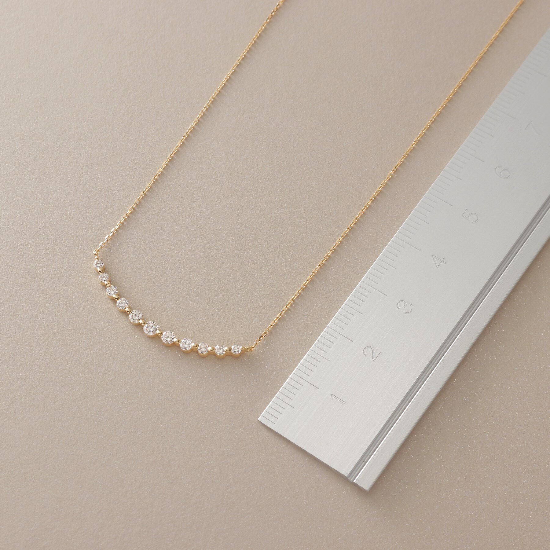 COCOSHNIK「K18ダイヤモンド グラデ11石 ネックレス」|ネックレス|