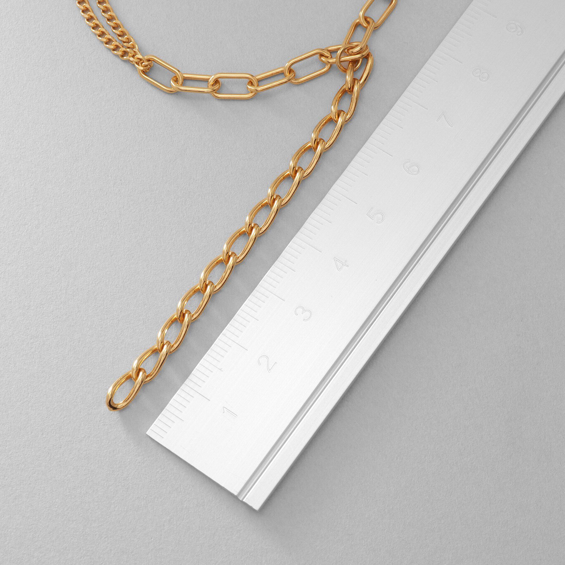 COCOSHNIK ONKITSCH「シルバー ハンギングマルチチェーン ブレスレット GP」|ブレスレット・バングル|