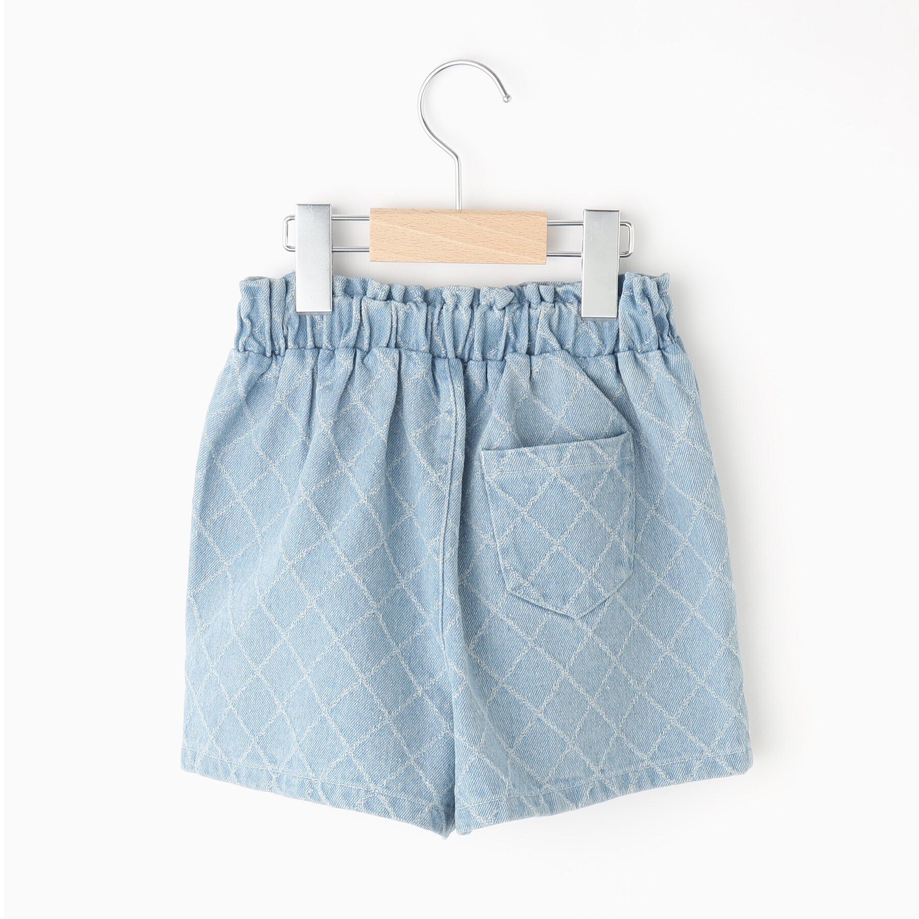 SHOO･LA･RUE「【110-140cm】格子ジャカードデニムショートパンツ」|その他|