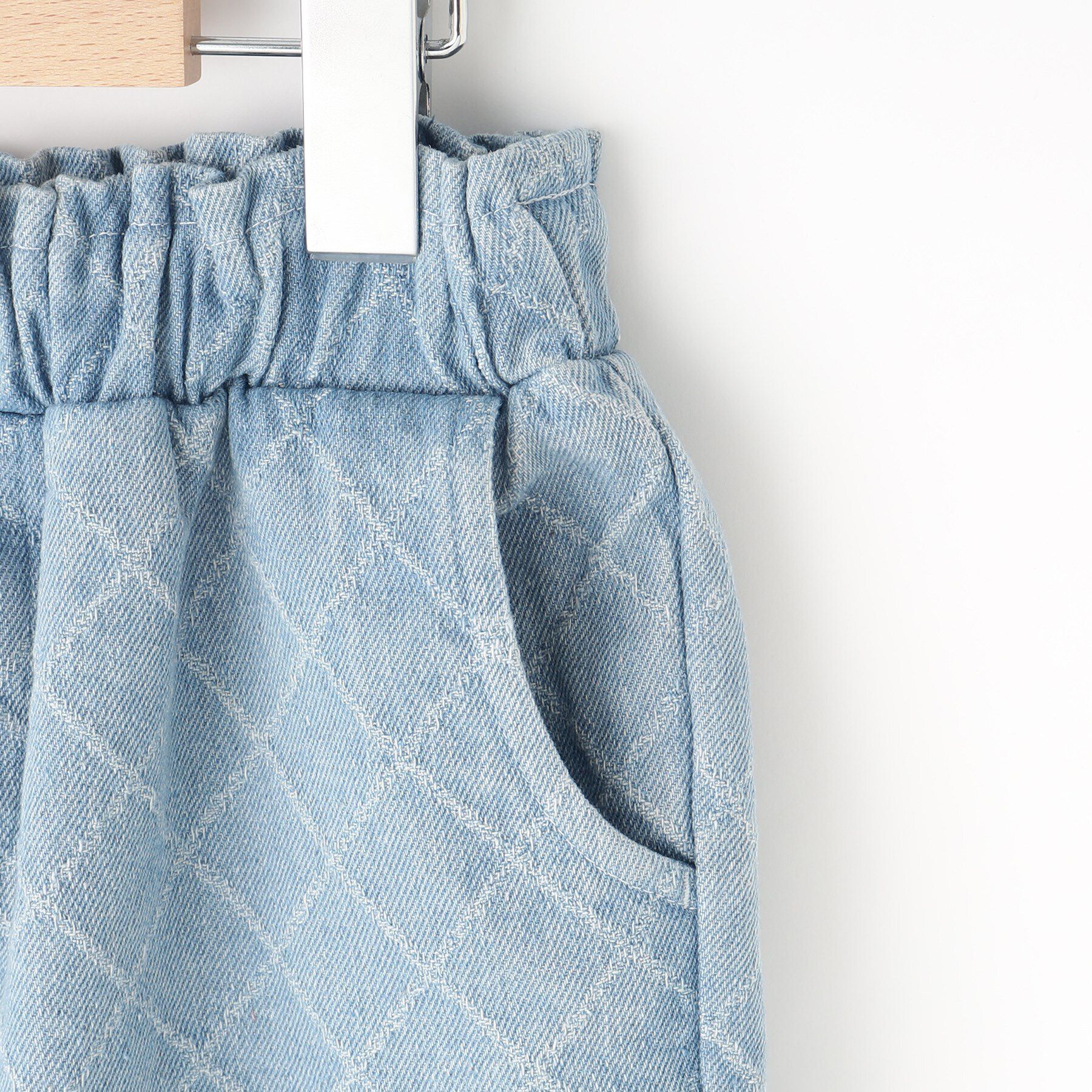 SHOO･LA･RUE「【110-140cm】格子ジャカードデニムショートパンツ」|その他|