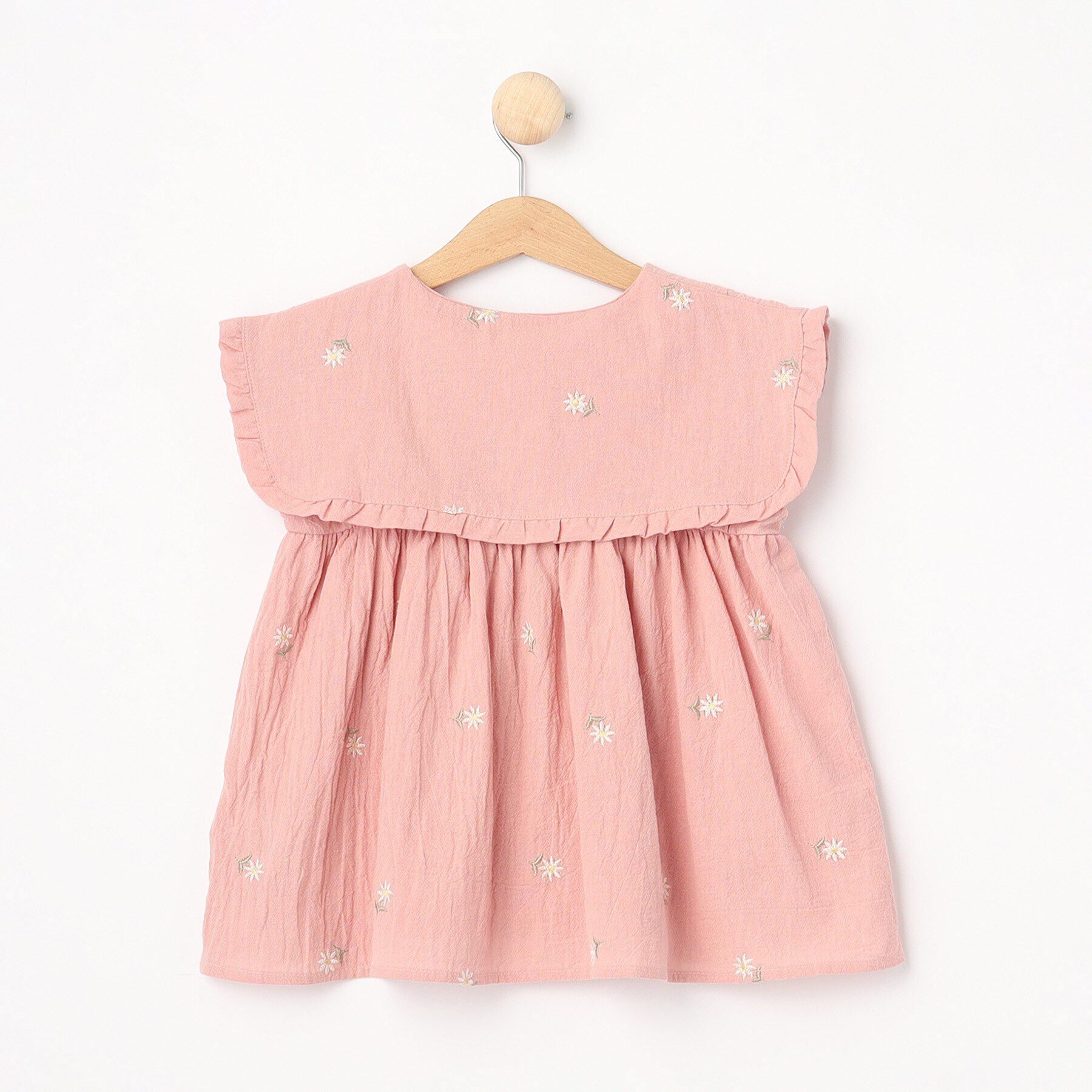 SHOO･LA･RUE「【110-140cm】ビック衿お花刺繍ブラウス」|シャツ・ブラウス|