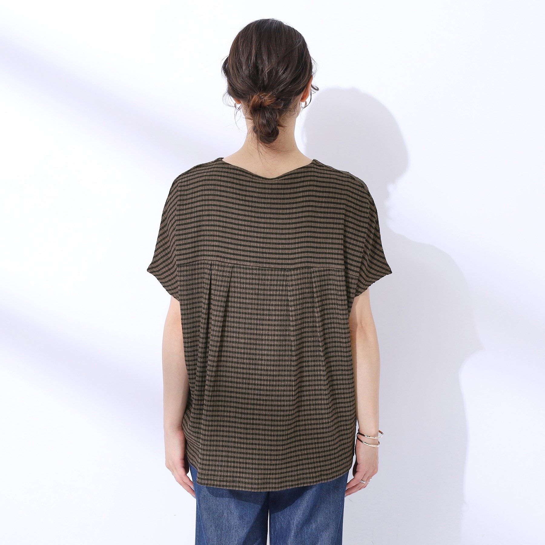 SHOO･LA･RUE「【洗える】甘すぎないギンガムチェック トップス」|Tシャツ・カットソー|