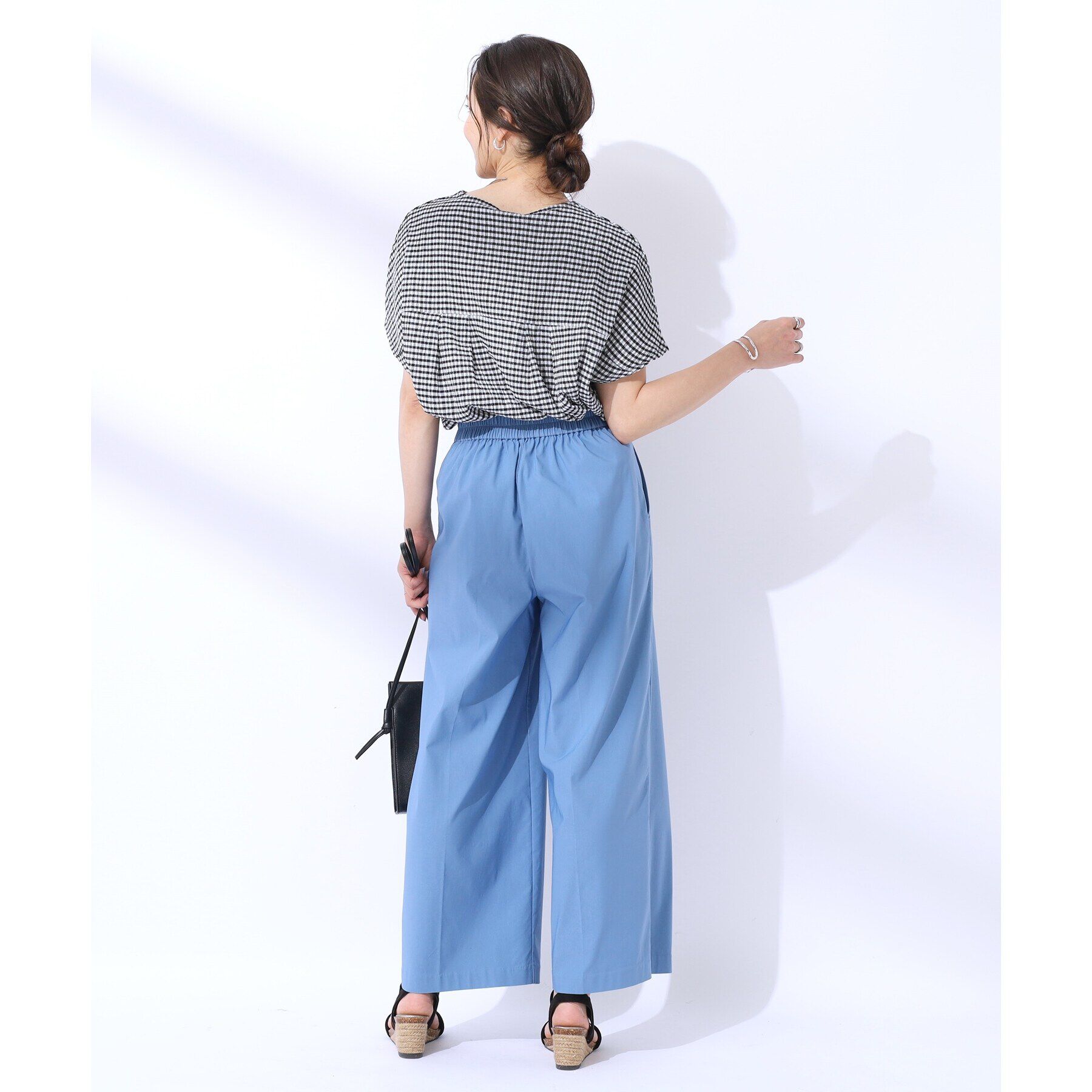 SHOO･LA･RUE「【洗える】甘すぎないギンガムチェック トップス」|Tシャツ・カットソー|