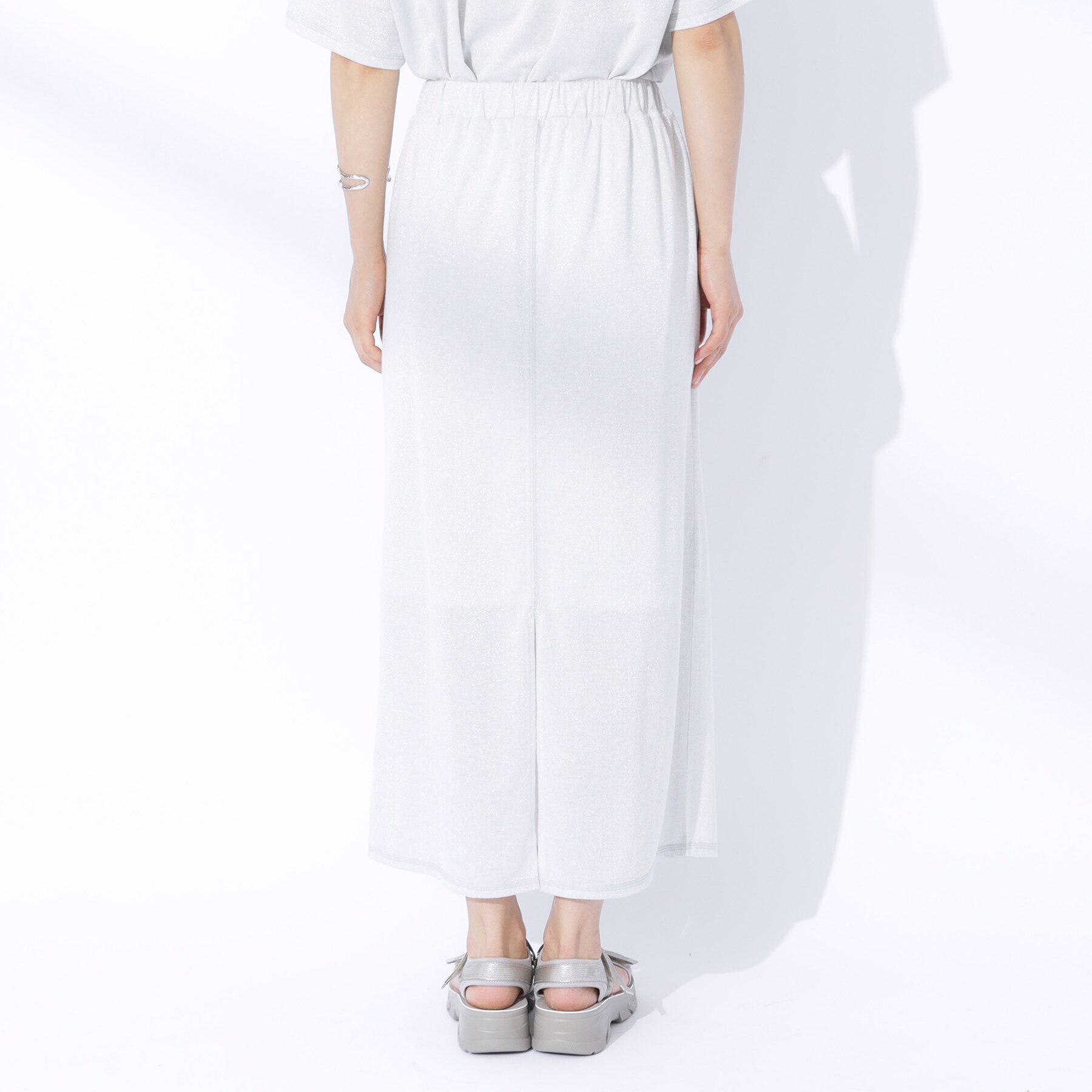 SHOO･LA･RUE「【セットアップ可】きらっとラメが華やか ナロースカート」|スカート|