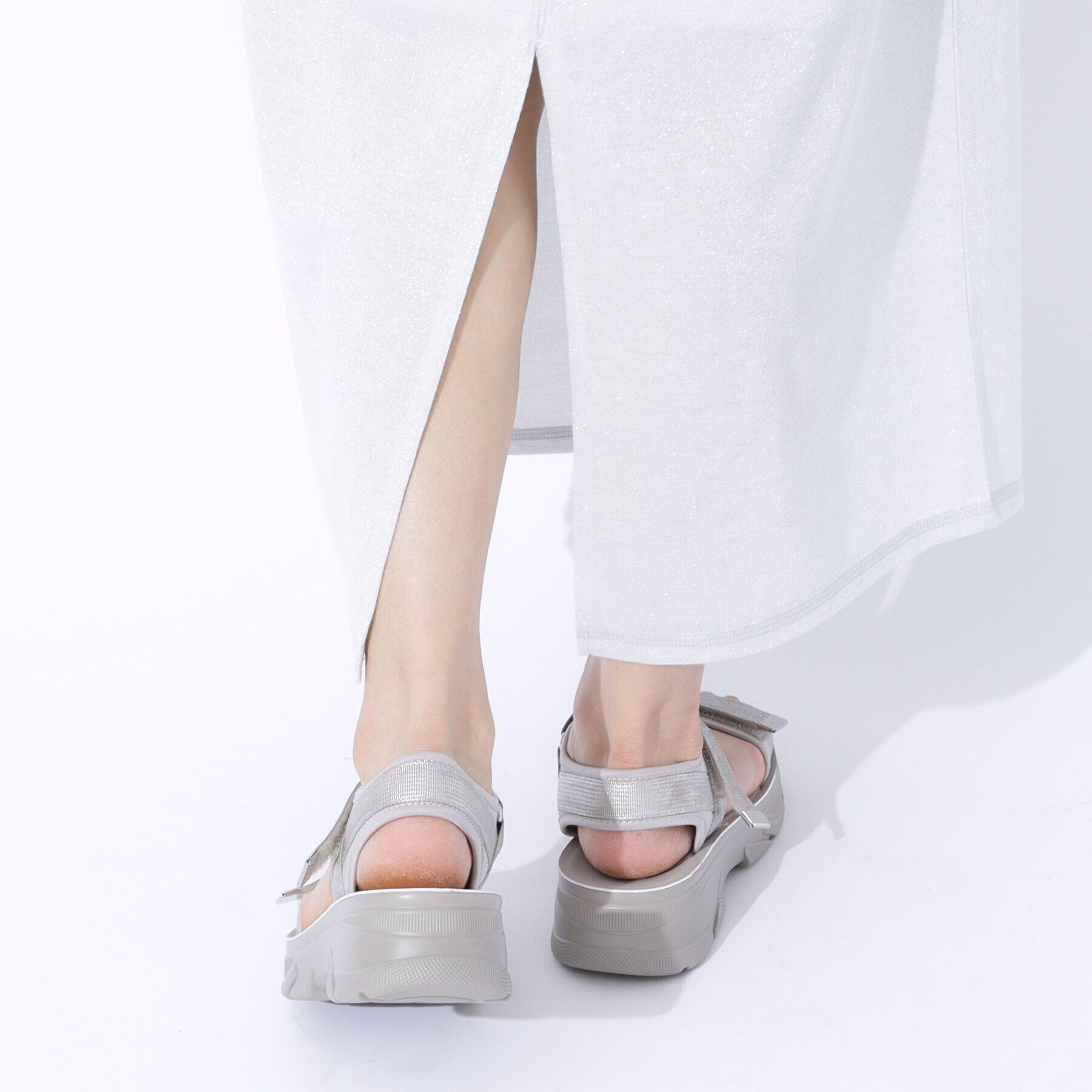 SHOO･LA･RUE「【セットアップ可】きらっとラメが華やか ナロースカート」|スカート|