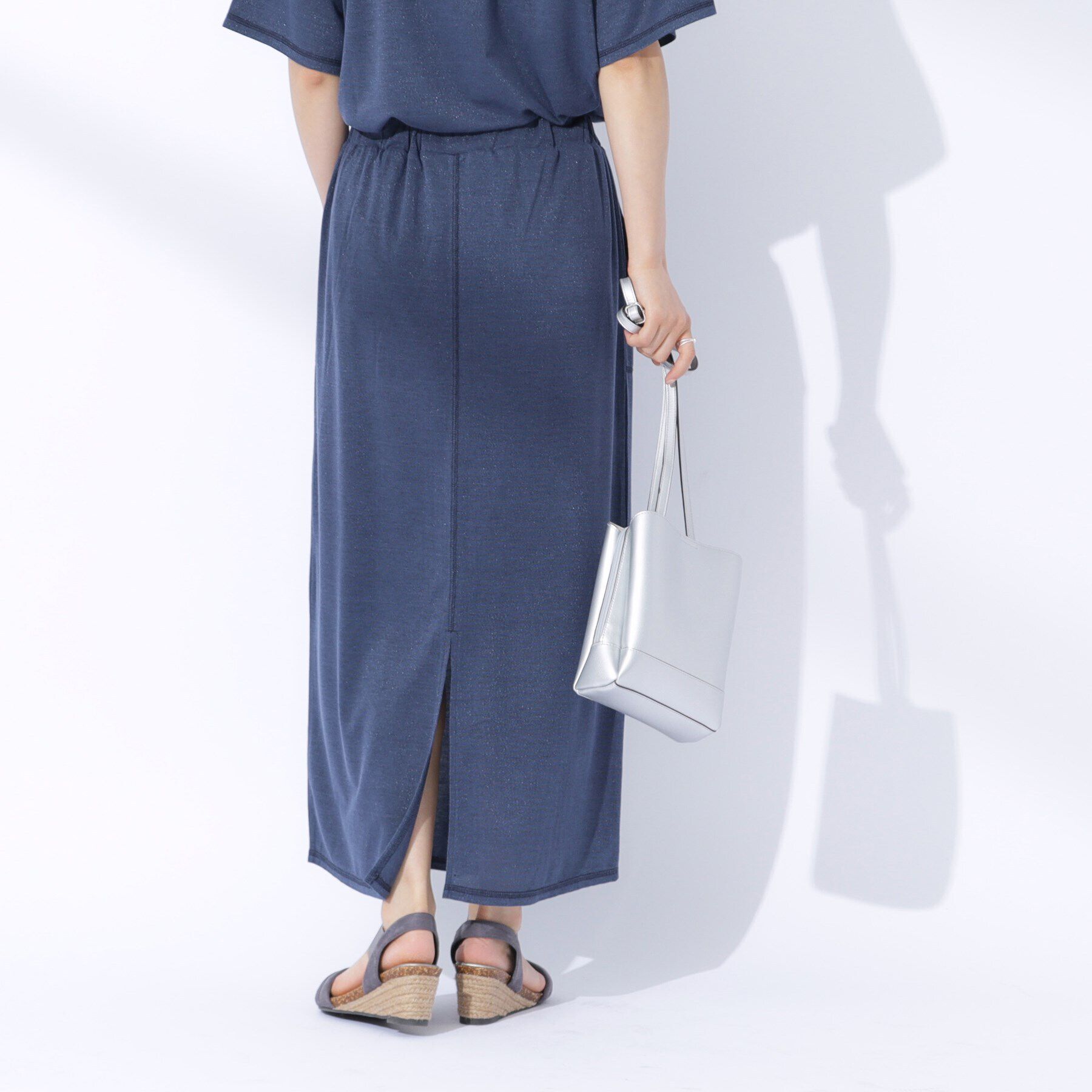 SHOO･LA･RUE「【セットアップ可】きらっとラメが華やか ナロースカート」|スカート|